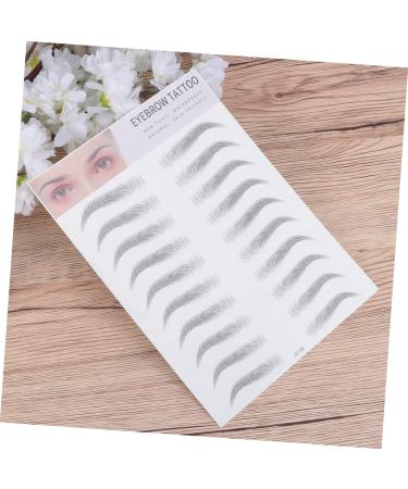 FOMIYES 4 Pcs 3d Eyebrow Stickers False Eyebrows Spray Talcum Imitation Eyebrow Template Eyebrow Trimming 6d 1 count (Pack of 1) Blackx2pcs - Buy Online on GoSupps.com