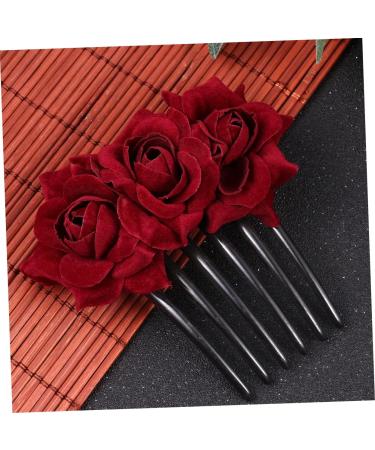 DOITOOL 1pc Barrettes for Flower Comb Bride Hair Clip Womens Floral Flower Hair Accessories Pearl Hair Pin Flower Clips for Hair Wedding Flower Combs Flowers Veil Miss - Buy Online on GoSupps.com