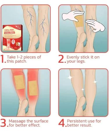 DUBUSH Herbal Patch Instant Relief Vein Free Vein Patches for Varicose Veins Leg Patches Spider Vein Removal Patch for Varicose Veins Treatment Calming Leg Fatigue - Buy Online on GoSupps.com