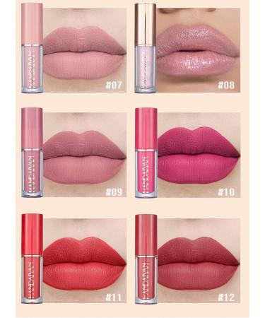 12 Colors Matte Liquid Lipstick Set Intense Pigments Matte Nude Waterproof Long Lasting Non-Stick Cup Does Not Fade Lip Gloss Red - Gifts for Women - Buy Online on GoSupps.com