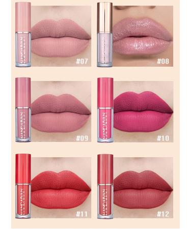 Petansy 12 Colors Matte Lipstick Set - Long Lasting Waterproof Lip Gloss Kit with Gift Box - Buy Online on GoSupps.com
