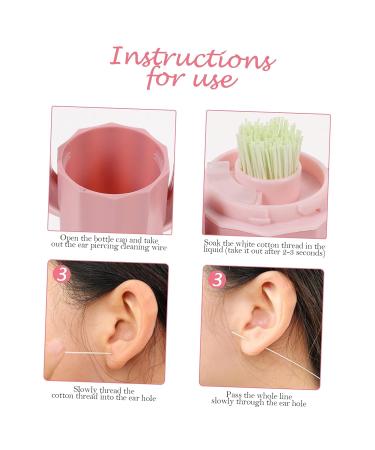 FOMIYES Ear Piercing Cleaning Line - 2 Sets of Earring Hole Cleaner Floss | Thin Cotton Thread for Ear Cleaning - 7.5x6.6cmx2pcs - Buy Online on GoSupps.com