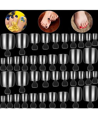 1000 Pieces False Toenails Full Cover Artificial French Acrylic Toenails Fake Toenail Tips Nail Salons and DIY Foot Decoration Manicure Tools (Clear) - Buy Online on GoSupps.com