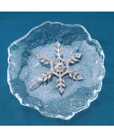 Inilbran Boho Snowflake Hair Clip Silver Crystal Hair Barrettes Vintage Crystal Hairpin Barrette Sparkly Cz Hair Pins Hairclip Crystal Bridal Hair Barrette Decorative Hair Accessories for Women - Buy Online on GoSupps.com