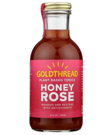 Goldthread Honey Rose Herbal Tonic Non GMO 12 Fluid Ounce (Pack of 6)