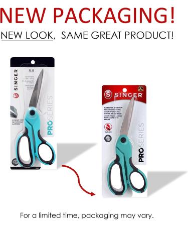 SINGER 00561 ProSeries 8-1/2-Inch Heavy Duty Bent Sewing Scissors - Teal - Buy Online on GoSupps.com