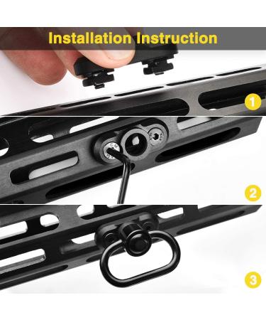 CVLIFE 1.25 Sling Mount & Swivel 2-Pack for Two Point Sling - Buy Online on GoSupps.com