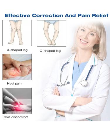 2 Pieces O/X Leg Correction Insoles - Silicone Gel Orthotic Arch Support Pads for Foot Alignment | Heel Cup Shoe Inserts (S34-40) - International Shipping - Buy Online on GoSupps.com