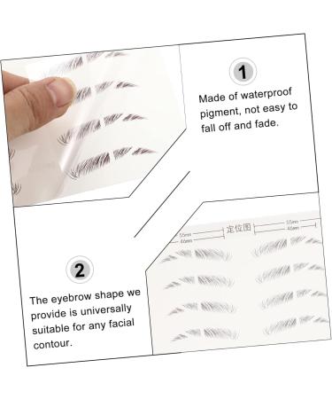 DOITOOL 6pcs Eyebrow Stickers Authentic Eyebrows Black False Eyebrows Cosmetics Transfer Stickers Hair 4d 6X1X0.1CM Brown - Buy Online on GoSupps.com