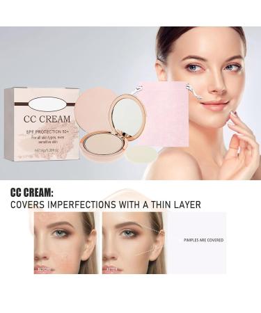 CC Creamy Compact Spf 50 Full Coverage Concealer Foundation Concealer Color Correcting Concealer Always CC Creamy Compact Spf 50+ and Pouch (Natural Colour) - Buy Online on GoSupps.com