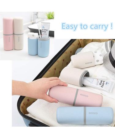 Meiyijia Travel Water Cup Set | Toothbrush Case & Holder for Camping Business Trips & Home | Gray Tooth Plaster Cups - Buy Online on GoSupps.com