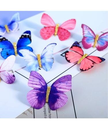 18 Pcs Butterfly Hair Clips - Glitter Snap Hair Accessories for Young Women | Set 2 - Buy Online on GoSupps.com