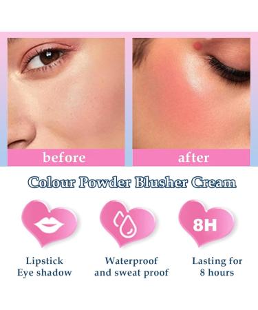 Bploar Multifunctional facial balm with color changing blush black cream blush color changing blush for cheeks and lips multifunctional makeup balm for light and natural facial makeup - Buy Online on GoSupps.com
