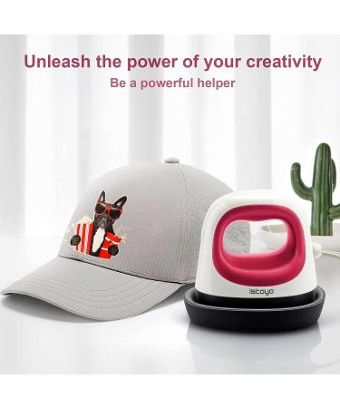 ISTOYO Mini Heat Press Machine: Small & Easy-to-Use for Custom T-Shirts, Shoes, Hats - Red - Buy Online on GoSupps.com