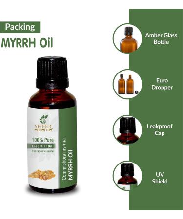 Myrrh Oil -(Commiphora Myrrha)- Essential Oil 100% Pure Natural Undiluted Uncut Therapeutic Grade Oil 1.69 Fl.OZ Myrrh oil 50ML (1.69 Fl.OZ) - Buy Online on GoSupps.com