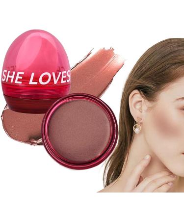 Blush Cream - Soft Cream Face Blusher with Makeup Sponge | Cheeks Eyes Face Blusher Makeup Supplies for Shopping Home Working Dating Traveling Gathering Shzons 03# Dry Rose - Buy Online on GoSupps.com