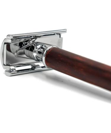 Brent Berkeley Men's Original Safety Razor - Brass Sandalwood Double-Edged Razor | Long-Lasting Reduces Irritation & Unevenness - Buy Online on GoSupps.com