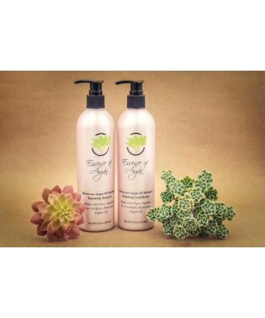 Essence of Argan Renewing Hair Care Set - 100% Pure Moroccan Organic Argan Oil Shampoo & Conditioner for Volumizing & Nourishing All Hair Types - Buy Online on GoSupps.com