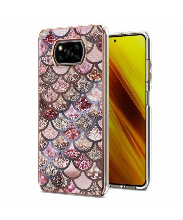 Miago case mobile phone case for Xiaomi Poco X3 NFC slim thin bowl marble series cover tpu bumper scratch festival protective cover case rose scale xiaomi poco x3 nfc rose scale