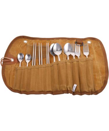 SHERCHPRY Hiking Utensils 1 Set Set Cutlery Storage Bag Camping Eating Utensils Stainless Steel Cutlery Tableware Storage Bag - Buy Online on GoSupps.com