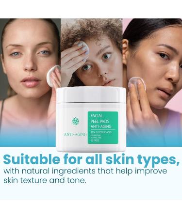 35% Glycolic Acid Pads for Face & Body Exfoliating AHA Resurfacing Pads with Vitamins B5 C & E and Green Tea for Fine Lines & Wrinkles 50 Count - Buy Online on GoSupps.com