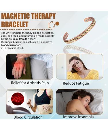 EnerCoppeX Copper Magnetic Bracelet for Women - Detox Jewelry with 3500 Gauss Magnet (CPB-1072SG) - Buy Online on GoSupps.com