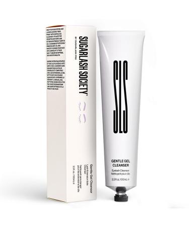 Sugarlash Society Gentle Gel Cleanser | Gentle Face Wash & Makeup Remover | Gentle Cleanser Safe for Natural Lashes & Eyelash Extensions | Skincare Safe for Sensitive Skin | 100mL