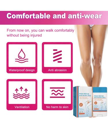 Anti-Chafing Gel Waterproof Chafe Stick Anti Chafe Stick Chafing Sticks Women Thigh Rescue Anti Chafe Stick Thigh Rubbing & Foot Blister Gel Stick Breathable & Sweat Resistant Chub Rub Gel Balm - Buy Online on GoSupps.com