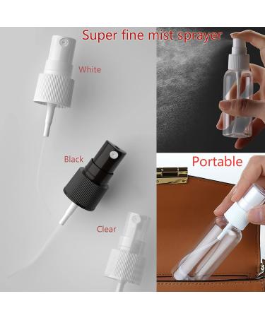 TIANZD 24 Pieces Empty 50 ml White PET Plastic Fine Mist Pump Spray Bottles with Black Top Portable Sprayer for Perfume Water Cosmetic Travel Containers Refillable 2x Funnel - Buy Online on GoSupps.com