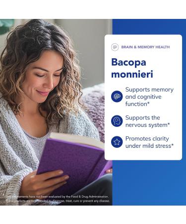 Pure Encapsulations Bacopa Monnieri | Supplement for Brain Memory Concentration and Stress Support* | 180 Capsules 180 Count (Pack of 1) - Buy Online on GoSupps.com