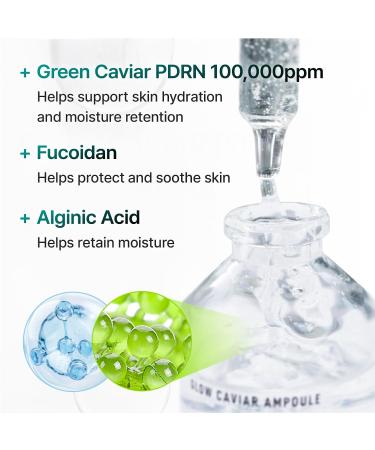 SELEVE Glow Caviar Ampoule Intensive Hydration & Radiance Serum with Liposomal PDRN Green Caviar Extract Niacinamide & Ferulic Acid For Sensitive & Dry Skin Korean Skincare (1.69 fl oz / 50 ml) - Buy Online on GoSupps.com
