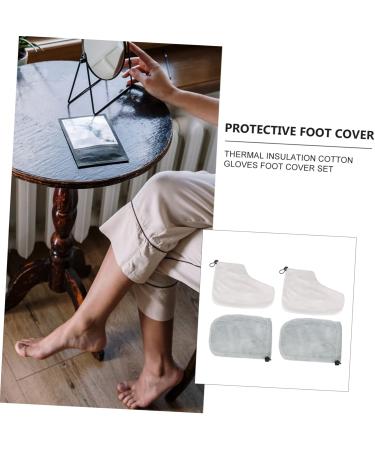 Healeved 4 Pairs Gloves Mittens Foot Spa Covers Paraffin Glove Mitten Kit Wax Bath Foot Cover Pedicure Liners Paraffin Wax Foot Cover Nursing Accessories Short Boots Take a Bath - Buy Online on GoSupps.com