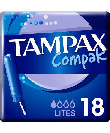 Tampax Compak Lites Tampons With Applicator X 18