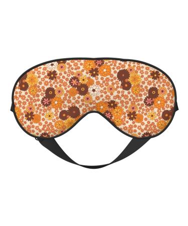 Hippie Ditsy Floral Sleep Mask Adjustable Double -Sided Eye Mask Soft Sleeping Eye Covers for Sleeping Perfect Shading Reduce Eye Edema