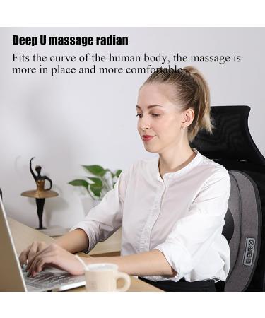 Rkxkj Lumbar Massage Cushion & Shiatsu Neck Pillow | 3 Adjustable Fuel Stages 15-Minute Smart Timer Warm Compress - Relieve Muscle Fatigue - Buy Online on GoSupps.com