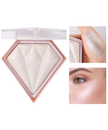 Blushers For Cheeks Make Up Highlighter Blush Shimmer Blusher 3 Diamond Long Lasting Contour Palette Brighten Skin Blendable & Buildable Bronzer Face Make-Up Blush (01 Pearl White) 01 Pearl White 8.00 g (Pack of 1)