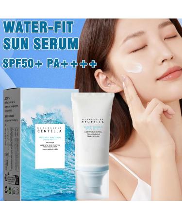Centella Sunscreen Spf 50 Korean Sunscreen Madagascar Face Moisturiser Centella Face Sun Cream for Refreshing Non-Greasy Sweatproof No White Cast(2 50ml) - Buy Online on GoSupps.com