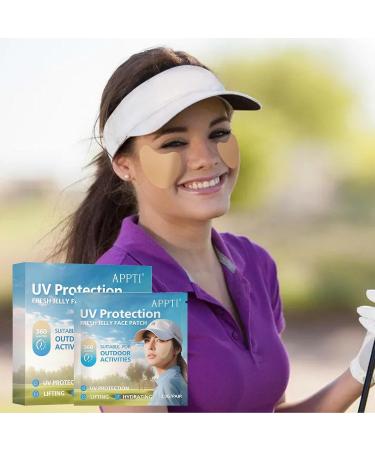 5 Pairs Sunscreen Patch Golf - UV Sunscreen Stickers Comfortable Fit Sun Patch | Waterproof Sunscreen Facial Patches UV Sun Stickers for Golf Outdoor Activities Sports Crickets - Buy Online on GoSupps.com