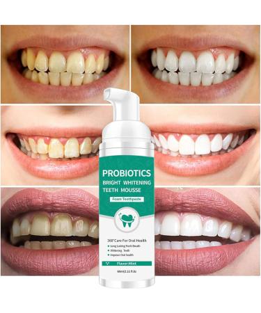 Teeth Whitening Toothpaste Foam 60ml | Bright White Teeth & Stain Removal - Color Correction for Coffee & Smoking - Buy Online on GoSupps.com