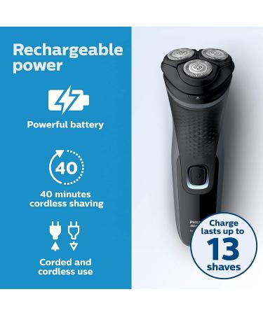 Philips Norelco Shaver 2300 Rechargeable Electric Shaver with Pop-Up Trimmer - Black | S1211/81 - Buy Online on GoSupps.com