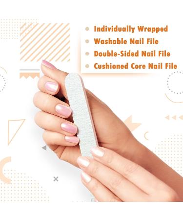 Grit Nail Buffers Files 100/180 - 100 Pcs Double Sided Emery Board for Manicure Pedicure - Nail Buffering Fingernail Files for Home Salon Supplies - Buy Online on GoSupps.com