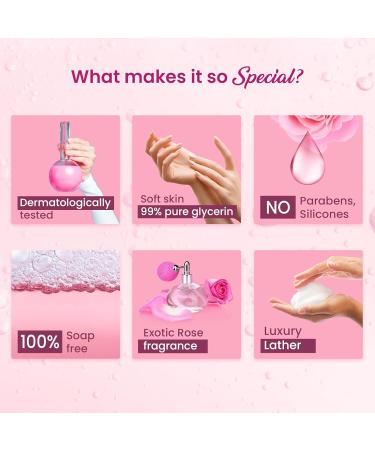 Dabur Gulabari Shower Gel - Damask Rose & Jojoba Oil | 250ml Exfoliating Body Wash | Paraben & Silicone Free | 99% Pure Glycerine | Luxurious Rose Fragrance - Buy Online on GoSupps.com