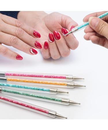 5pcs Double Ended Nail Art Brushes Dotting Tools Kit for Gel Nails & Manicure | Nail Polish Pens & Accessories A01 - Buy Online on GoSupps.com