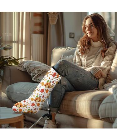 Shop LEDBack Thanksgiving Cast Cover - Autumn Leaves Design Non-Slip Foot Cast Sock for Size S - Perfect Turkey & Fall Decor - Buy Online on GoSupps.com