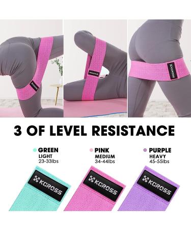 Kcross Barbell Squat Pad Set for Women - Includes 7Pcs Pad, Ankle Straps, Resistance Bands, Carry Bag - Pink Gym Equipment Accessories - Buy Online on GoSupps.com
