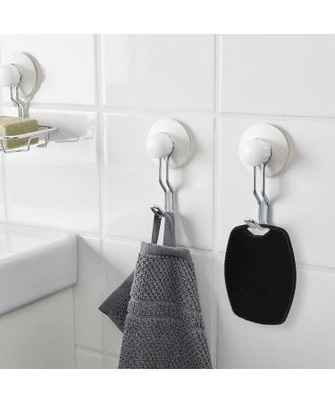 Silicone Exfoliating Body Scrubber - Deep Cleaning Shower Brush with Storage Hooks - Buy Online on GoSupps.com