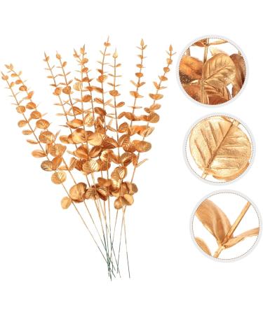 Zerodeko 30 Pcs Eucalyptus Leaves Christmas Tree Ornaments Artificial Eucalyptus Home Decor Green Leaves Artificial Flowers Harvest Eucalyptus Stem Floral Vase False Leaf Wedding Plastic Goldenx3pcs 38X3CMx3pcs - Buy Online on GoSupps.com