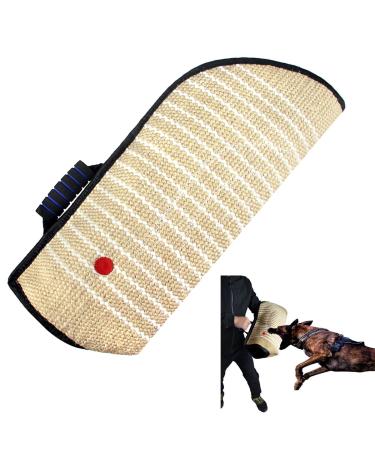 ECOSCO Dog Bite Training Dog Bite Sleeve for Large Dog Training Full Arm Protection Biting Sleeve Training Suit Arm Guard Protection Cover with Handle Both Left and Right Hand (4-Black Border)