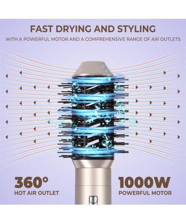Buy 6 in 1 Hot Air Styler & Hair Dryer Brush - Ionic Ceramic Rotating Volumizer for All Hair Types - International Shipping Available - Buy Online on GoSupps.com