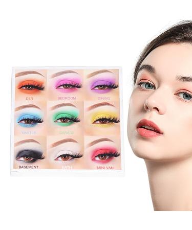 Makeup Eyeshadow Palette 9-Color Eye Makeup Pallet Blendable Long-lasting Highly Pigmented Fine Powder Matte Eye Shadow for Women Pochy